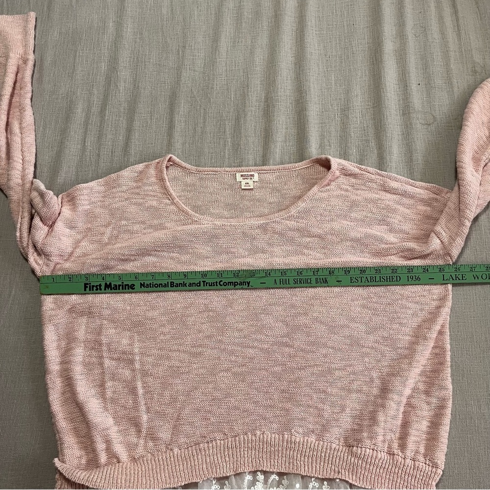 Blush Pink Sweater with Lace Detail Size XXL Boho Cottagecore airy feminine - Picture 6 of 8